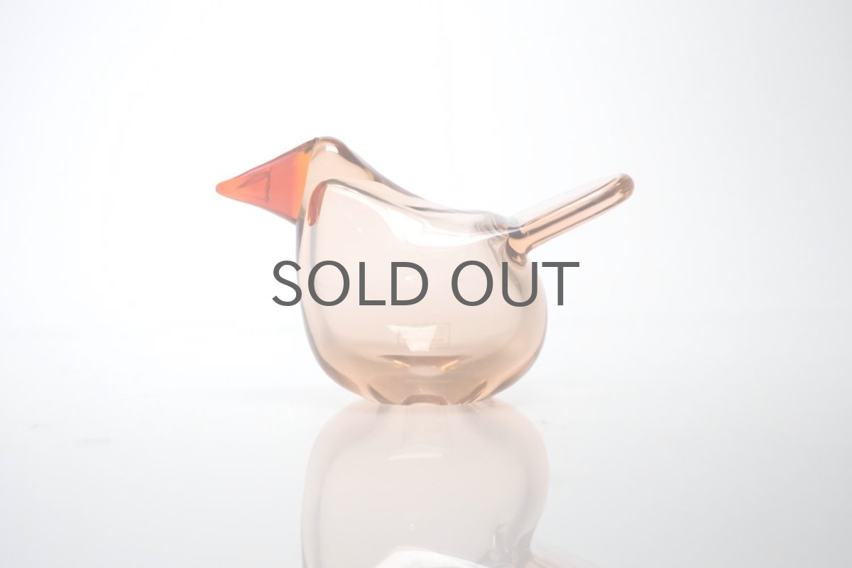 画像3: 北欧アートガラス/ビンテージガラス/Oiva Toikka/オイバ・トイッカ/Nuutajarvi/ヌータヤルヴィ/Sieppo/シエッポ/1972年初期/クリアペールオレンジ✕オレンジ (3)