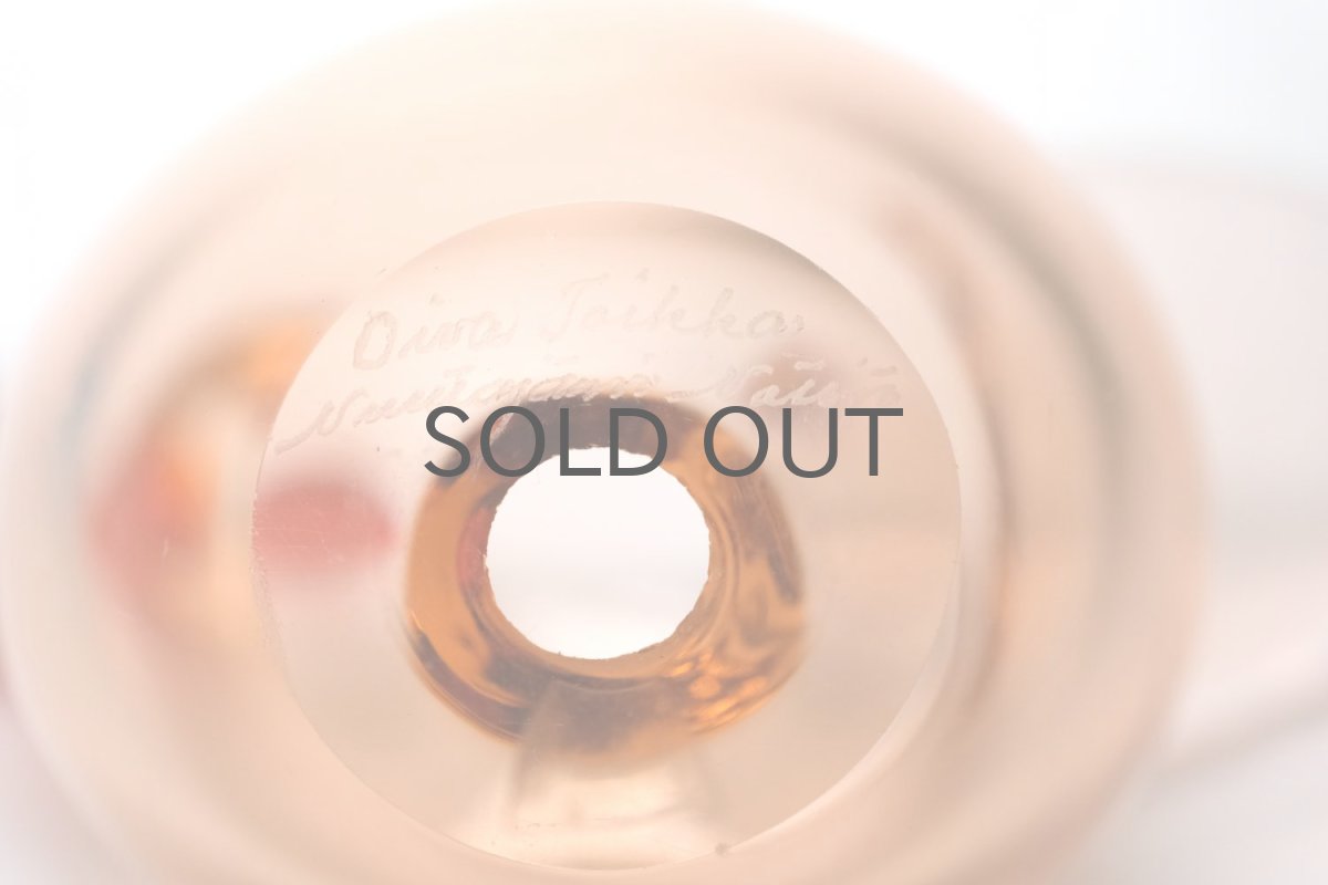 画像5: 北欧アートガラス/ビンテージガラス/Oiva Toikka/オイバ・トイッカ/Nuutajarvi/ヌータヤルヴィ/Sieppo/シエッポ/1972年初期/クリアペールオレンジ✕オレンジ (5)