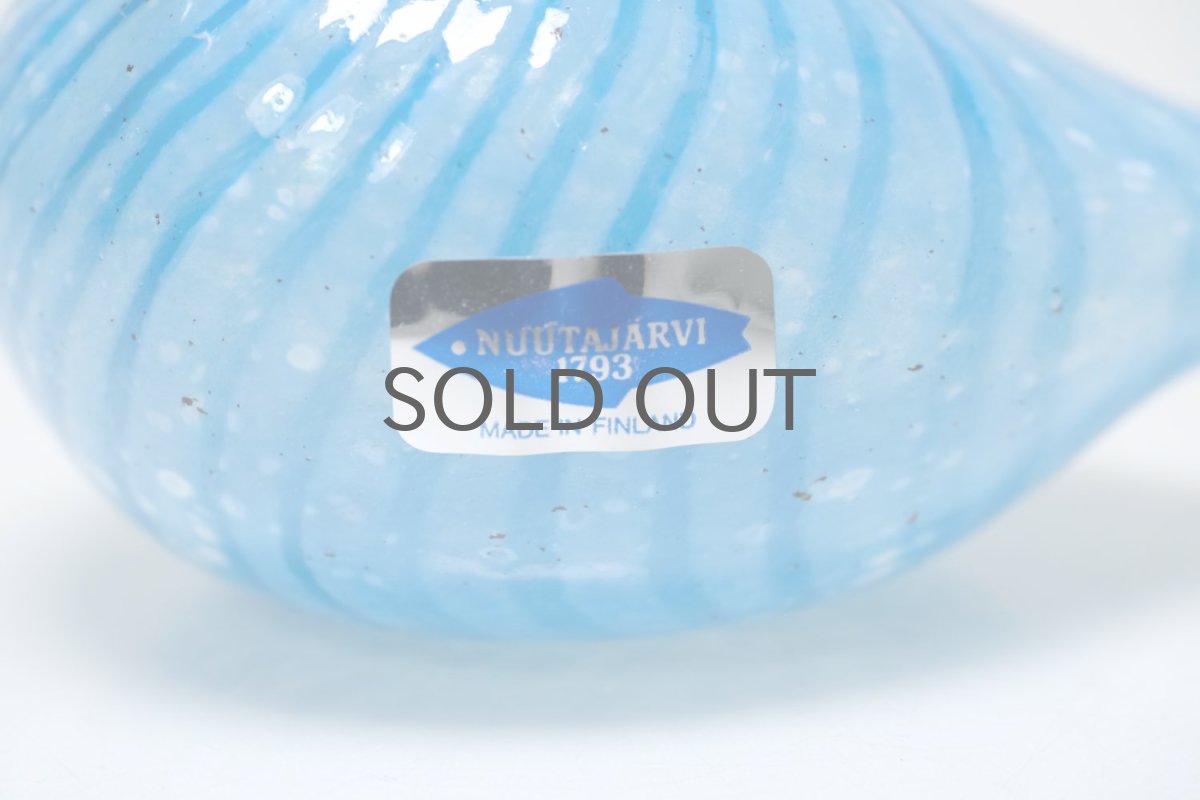 画像5: 北欧アートガラス/ビンテージガラス/Oiva Toikka/オイバトイッカ/イッタラ/Nuutajarvi/ヌータヤルヴィ/Birds/バード/Peukaloinen/Wren/ブルー  (5)