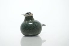 画像3: 北欧アートガラス/iittala/イッタラバード/Oiva Toikka/オイバトイッカ/Golden-Crested Kinglet/オリーブグリーン斑点 (3)