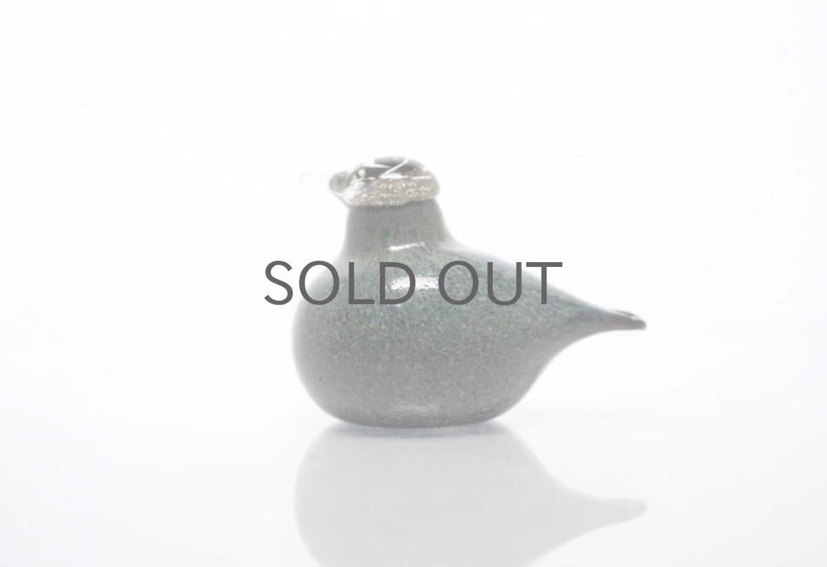 画像1: 北欧アートガラス/iittala/イッタラバード/Oiva Toikka/オイバトイッカ/Golden-Crested Kinglet/オリーブグリーン斑点 (1)