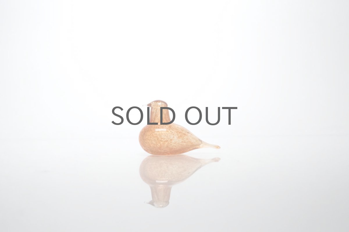 画像2: 北欧アートガラス/iittala/イッタラバード/Oiva Toikka/オイバトイッカ/Golden-Crested Kinglet/オレンジ (2)