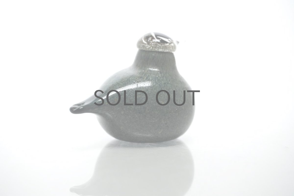 画像2: 北欧アートガラス/iittala/イッタラバード/Oiva Toikka/オイバトイッカ/Golden-Crested Kinglet/オリーブグリーン斑点 (2)