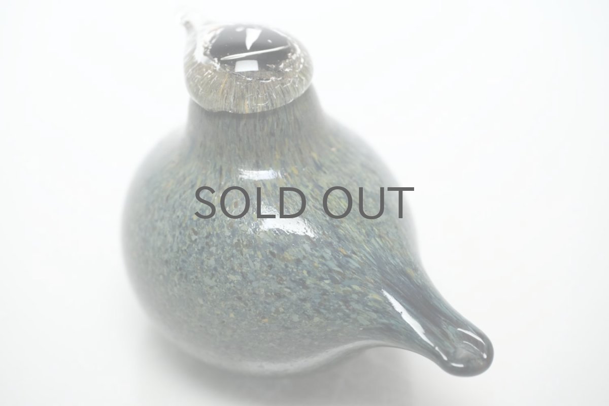 画像4: 北欧アートガラス/iittala/イッタラバード/Oiva Toikka/オイバトイッカ/Golden-Crested Kinglet/オリーブグリーン斑点 (4)
