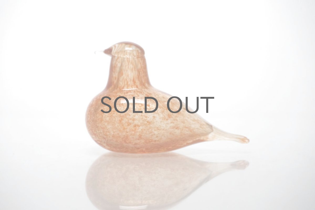 画像1: 北欧アートガラス/iittala/イッタラバード/Oiva Toikka/オイバトイッカ/Golden-Crested Kinglet/オレンジ (1)