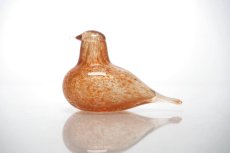 画像1: 北欧アートガラス/iittala/イッタラバード/Oiva Toikka/オイバトイッカ/Golden-Crested Kinglet/オレンジ (1)