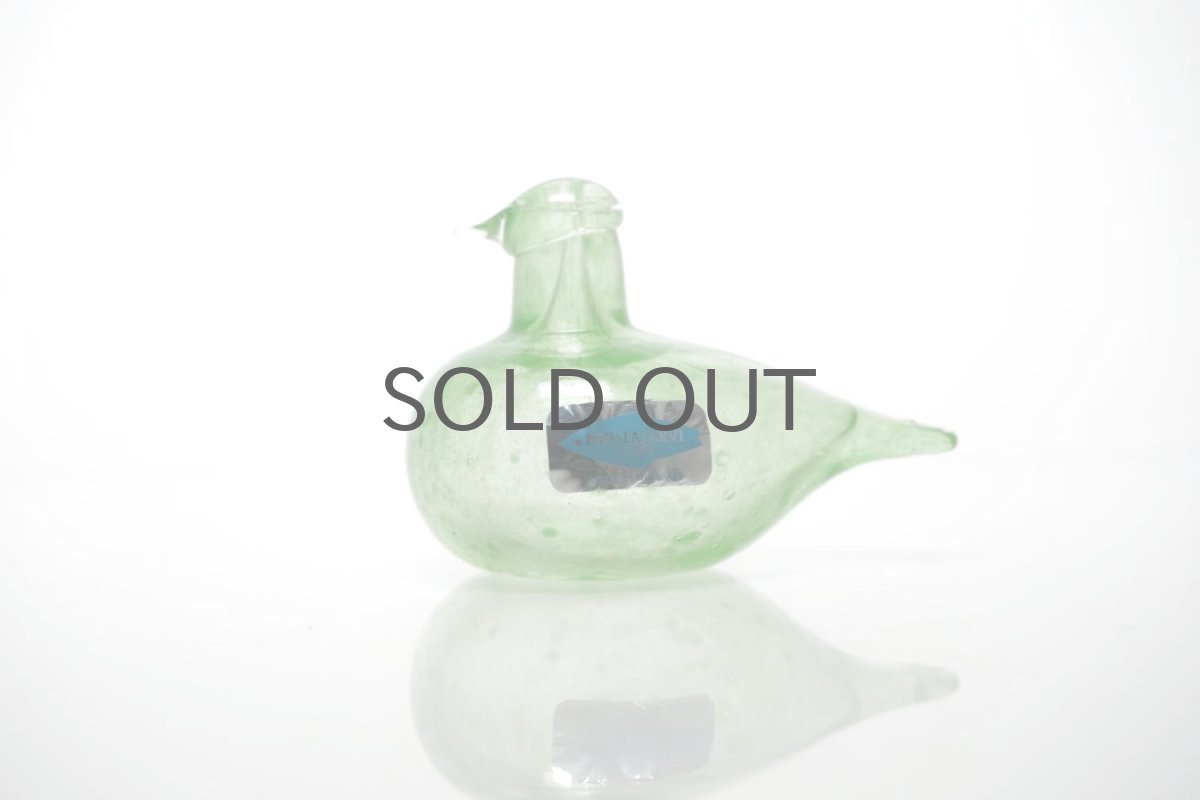 画像1: 北欧アートガラス/iittala/イッタラバード/Oiva Toikka/オイバトイッカ/Golden-Crested Kinglet/ライムグリーン (1)