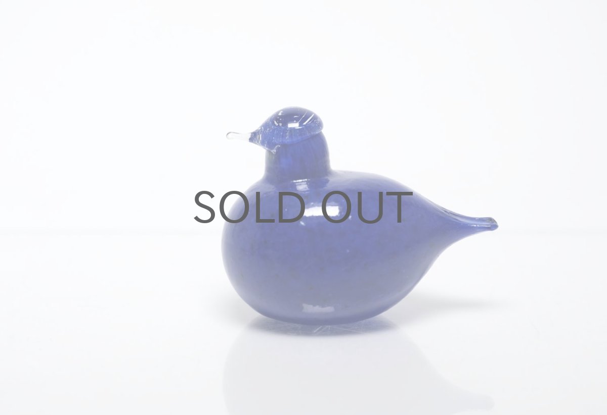 画像1: 北欧アートガラス/iittala/イッタラバード/Oiva Toikka/オイバトイッカ/Golden-Crested Kinglet/ブルー (1)
