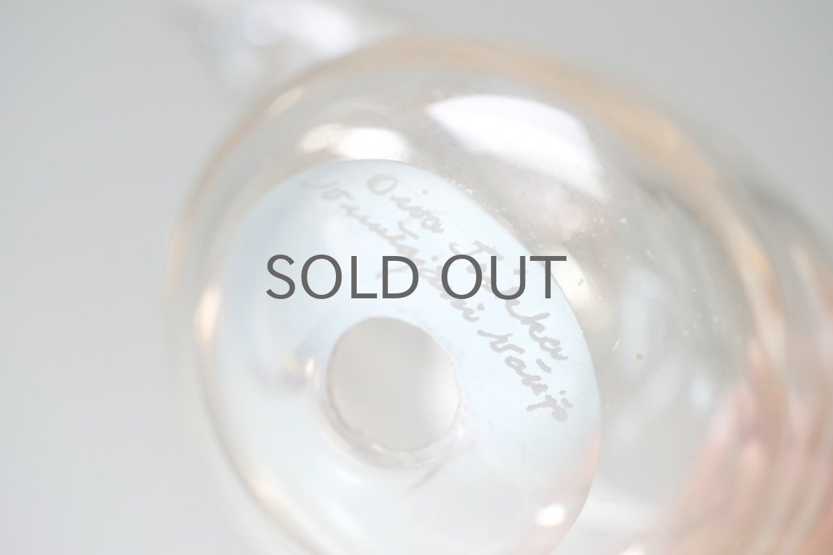 画像7: 北欧アートガラス/ビンテージガラス/Oiva Toikka/オイバ・トイッカ/Nuutajarvi/ヌータヤルヴィ/Sieppo/シエッポ/1972年初期/クリアライトペールオレンジ✕クリア (7)