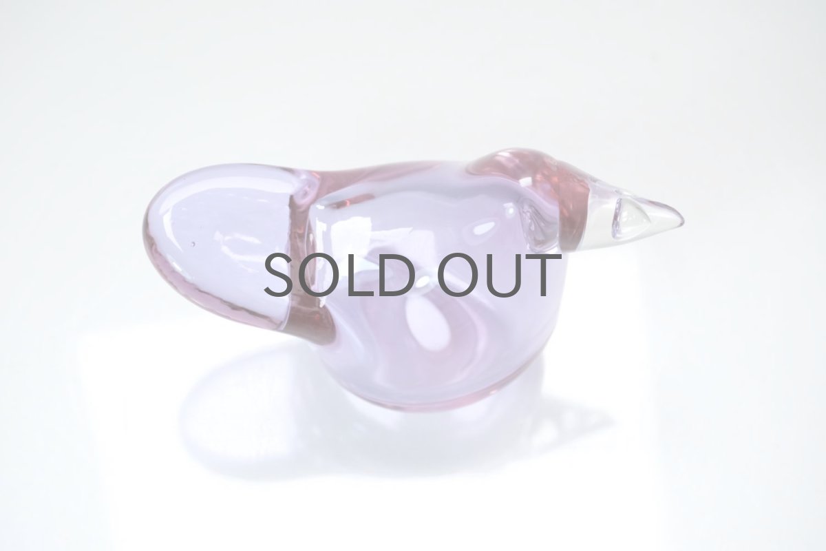 画像3: 北欧アートガラス/ビンテージガラス/Oiva Toikka/オイバ・トイッカ/Nuutajarvi/ヌータヤルヴィ/Sieppo/シエッポ/1972年初期/アメジスト✕クリア (3)