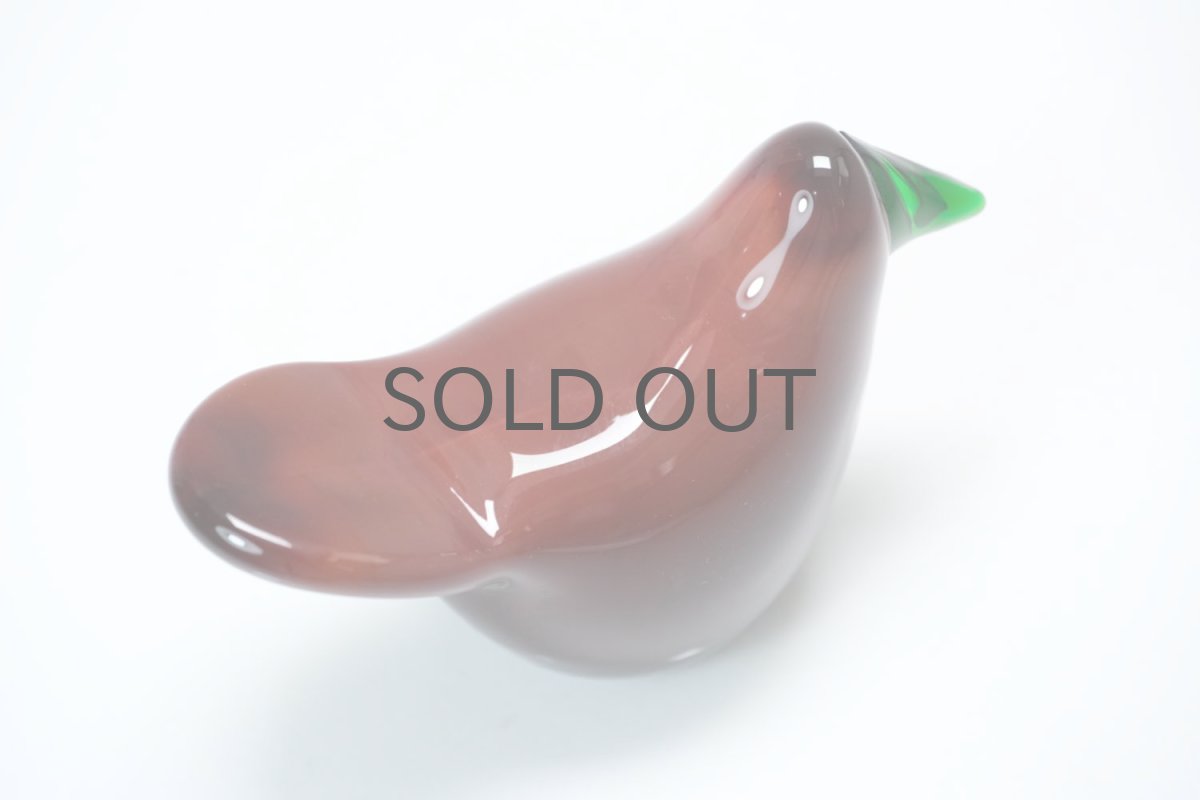 画像6: 北欧アートガラス/ビンテージガラス/Oiva Toikka/オイバ・トイッカ/Nuutajarvi/ヌータヤルヴィ/Sieppo/シエッポ/1972年初期/ディープボルドー✕グリーン (6)