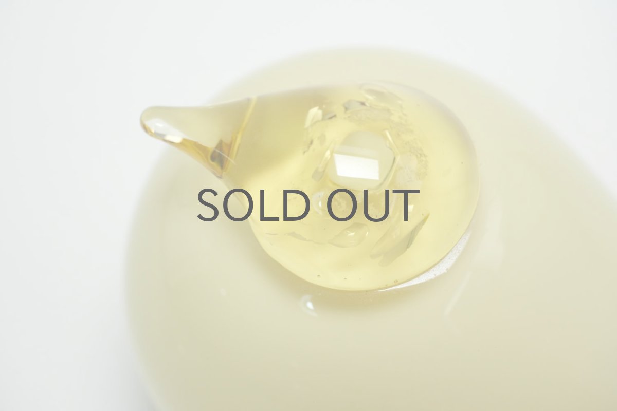 画像5: 北欧アートガラス/ビンテージガラス/Oiva Toikka/オイバ・トイッカ/Nuutajarvi/ヌータヤルヴィ/Puffball/パフボール/イエロー  (5)