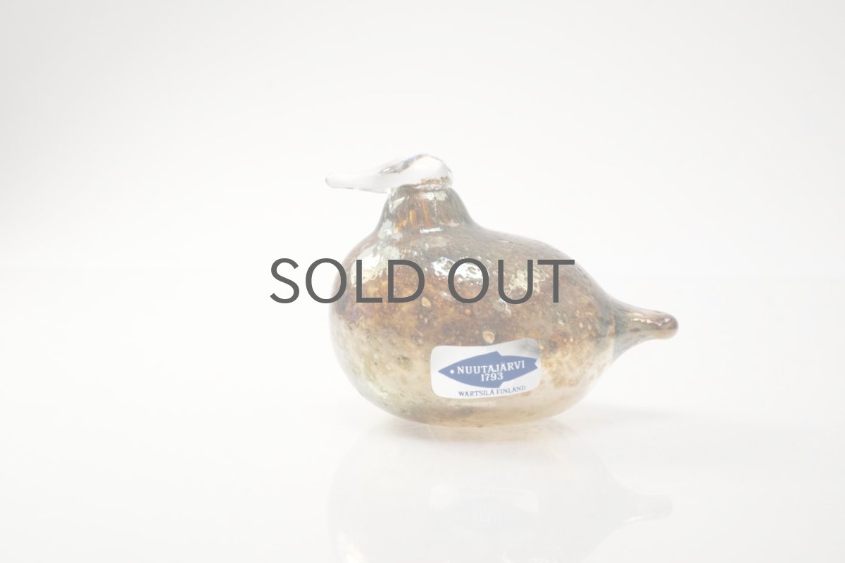 画像1: 北欧アートガラス/iittala/イッタラバード/Oiva Toikka/オイバトイッカ/Golden-Crested Kinglet/半透明ラスタ (1)