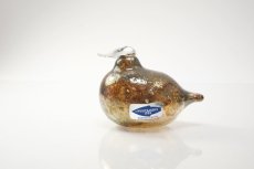 画像1: 北欧アートガラス/iittala/イッタラバード/Oiva Toikka/オイバトイッカ/Golden-Crested Kinglet/半透明ラスタ (1)