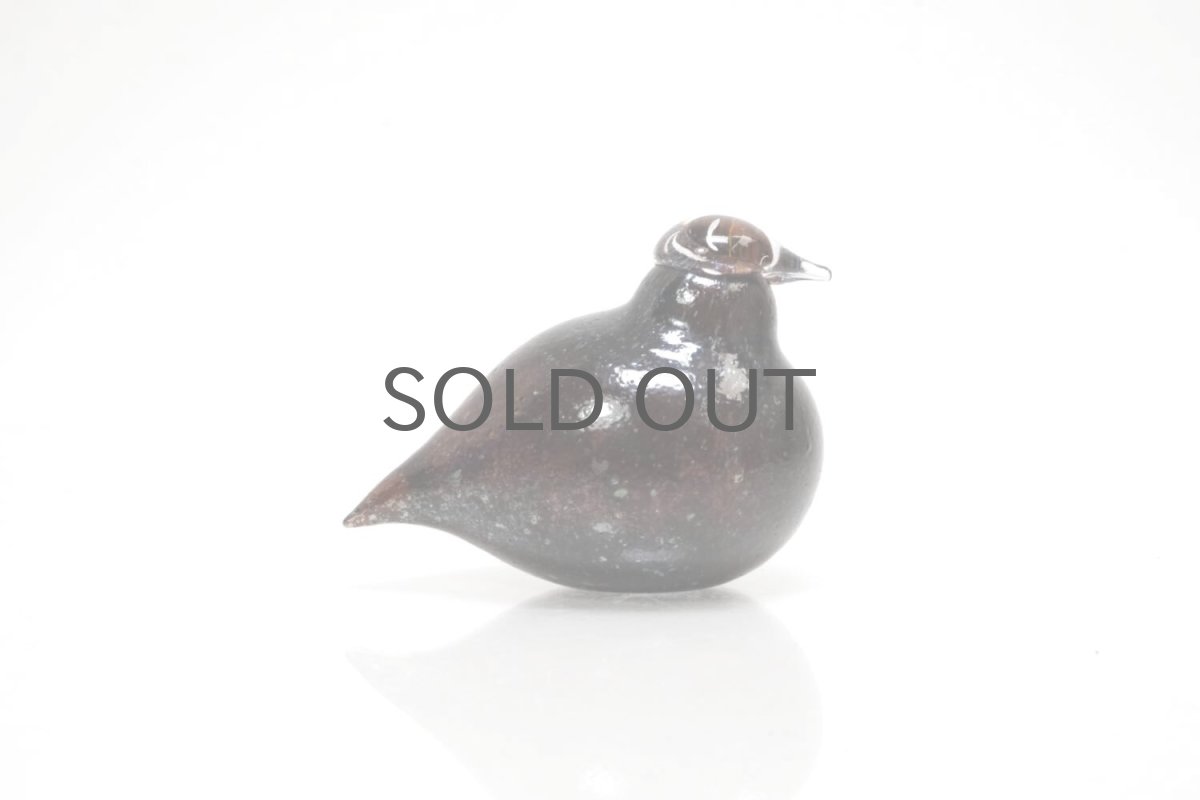 画像2: 北欧アートガラス/iittala/イッタラバード/Oiva Toikka/オイバトイッカ/Golden-Crested Kinglet/ダークブラウン (2)