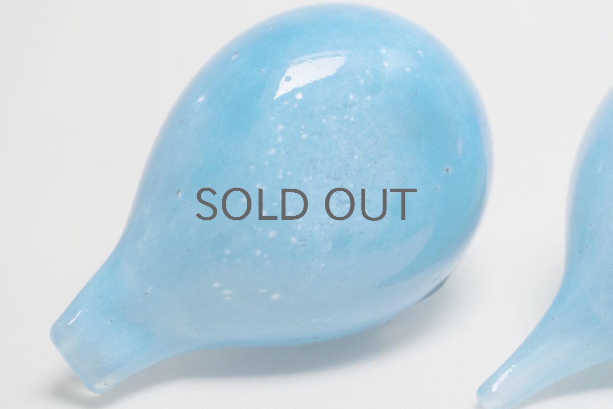 画像7: 北欧アートガラス/ビンテージガラス/Oiva Toikka/オイバトイッカ/イッタラ/Nuutajarvi/ヌータヤルヴィ/Birds/バード/Snow Bunting/ブルー  /２羽セット (7)