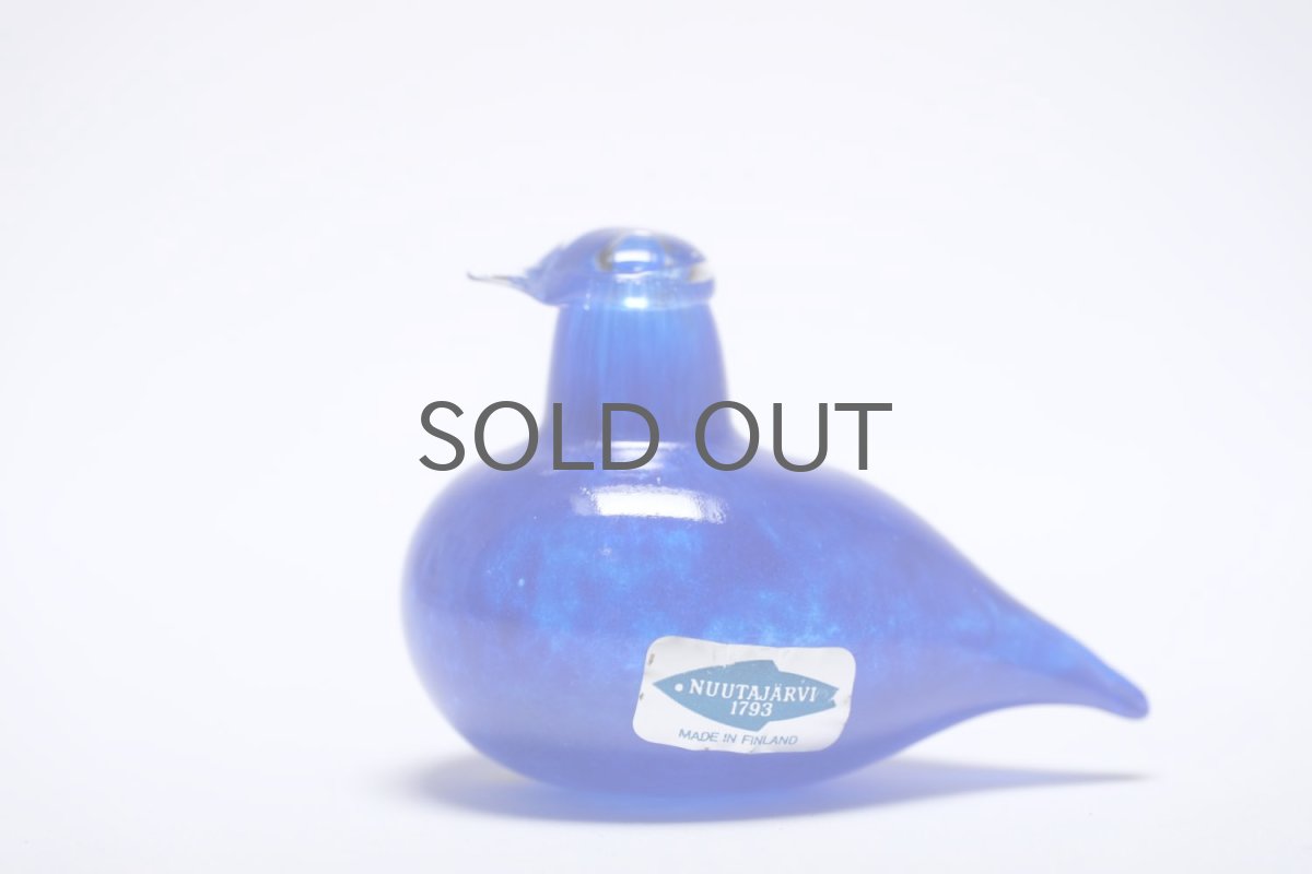 画像1: 北欧アートガラス/iittala/イッタラバード/Oiva Toikka/オイバトイッカ/Golden-Crested Kinglet/NRL企バード/ブルー (1)