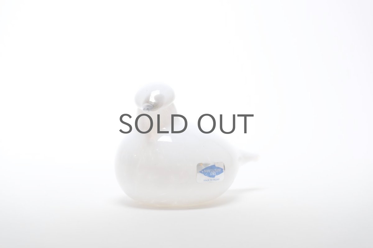 画像2: 北欧アートガラス/ビンテージガラス/Oiva Toikka/オイバトイッカ/イッタラ/Nuutajarvi/ヌータヤルヴィ/Birds/バード/pulmunen/Snow Bunting/ホワイト (2)