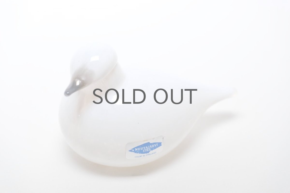 画像3: 北欧アートガラス/ビンテージガラス/Oiva Toikka/オイバトイッカ/イッタラ/Nuutajarvi/ヌータヤルヴィ/Birds/バード/pulmunen/Snow Bunting/ホワイト (3)