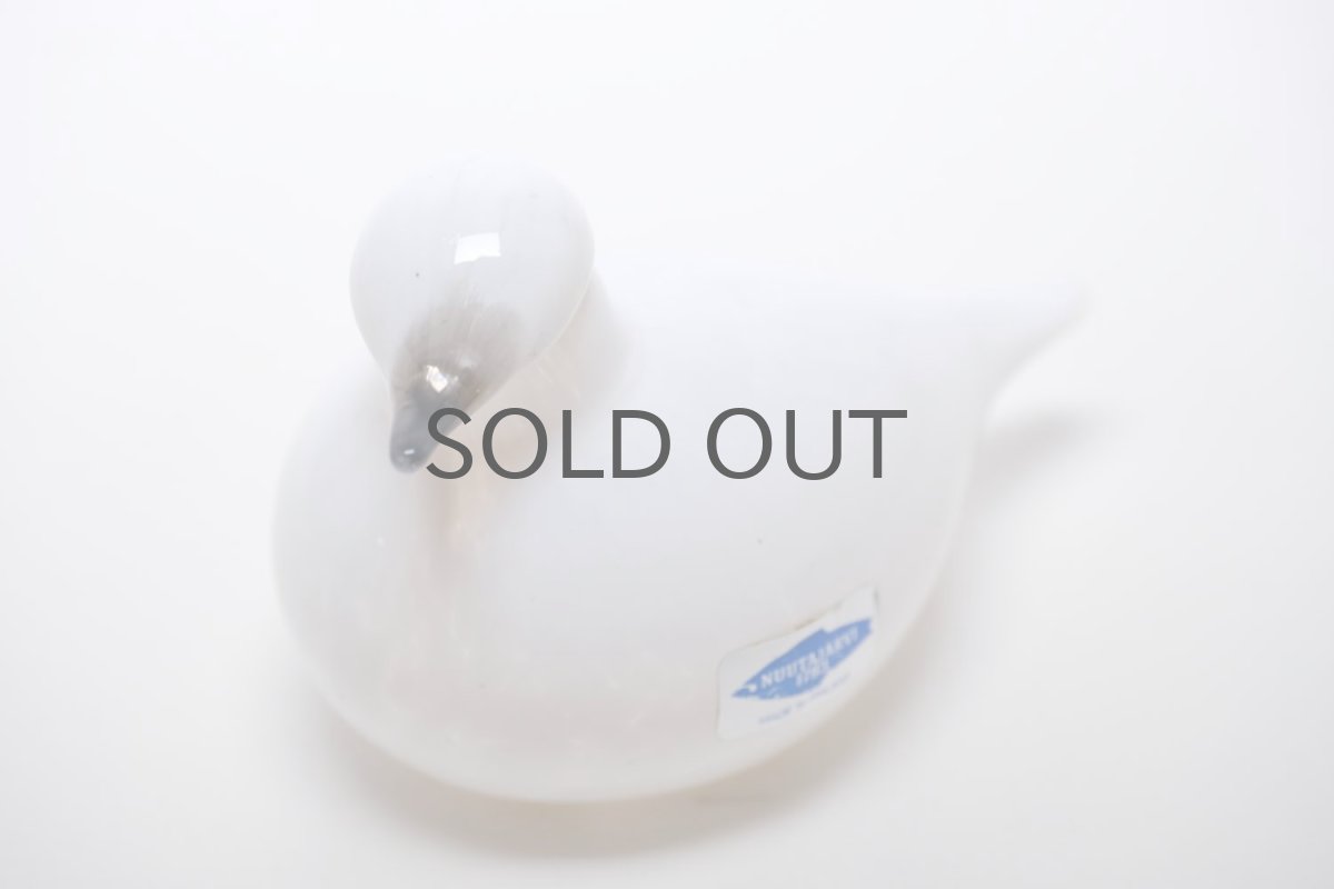 画像5: 北欧アートガラス/ビンテージガラス/Oiva Toikka/オイバトイッカ/イッタラ/Nuutajarvi/ヌータヤルヴィ/Birds/バード/pulmunen/Snow Bunting/ホワイト (5)