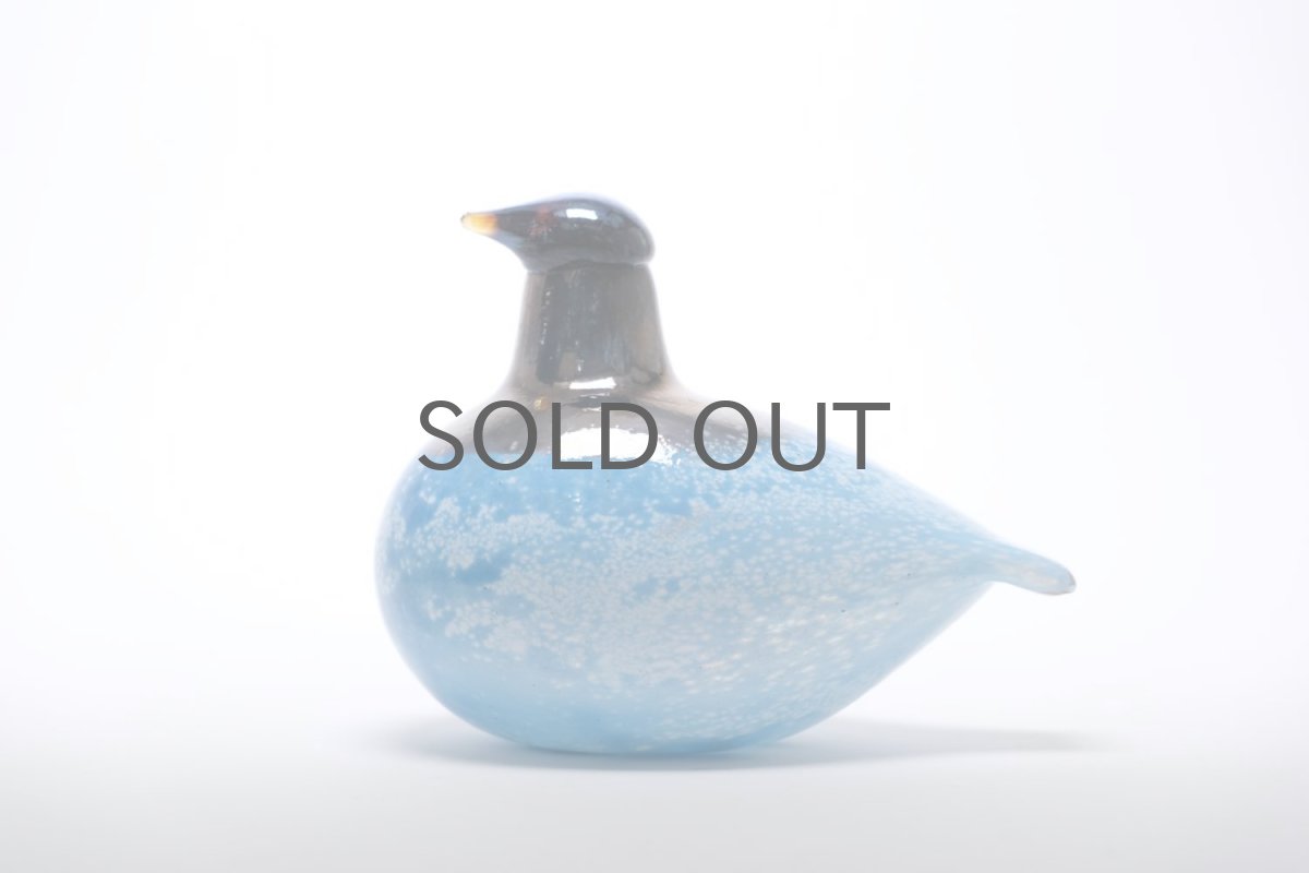 画像1: 北欧アートガラス/ビンテージガラス/Oiva Toikka/オイバ・トイッカ/iittala/イッタラ/Birds/バード/postipankki/ Riekko/Willow grouse/1989年/ブルー (1)
