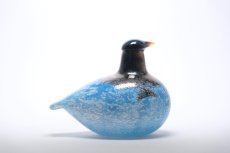 画像4: 北欧アートガラス/ビンテージガラス/Oiva Toikka/オイバ・トイッカ/iittala/イッタラ/Birds/バード/postipankki/ Riekko/Willow grouse/1989年/ブルー (4)