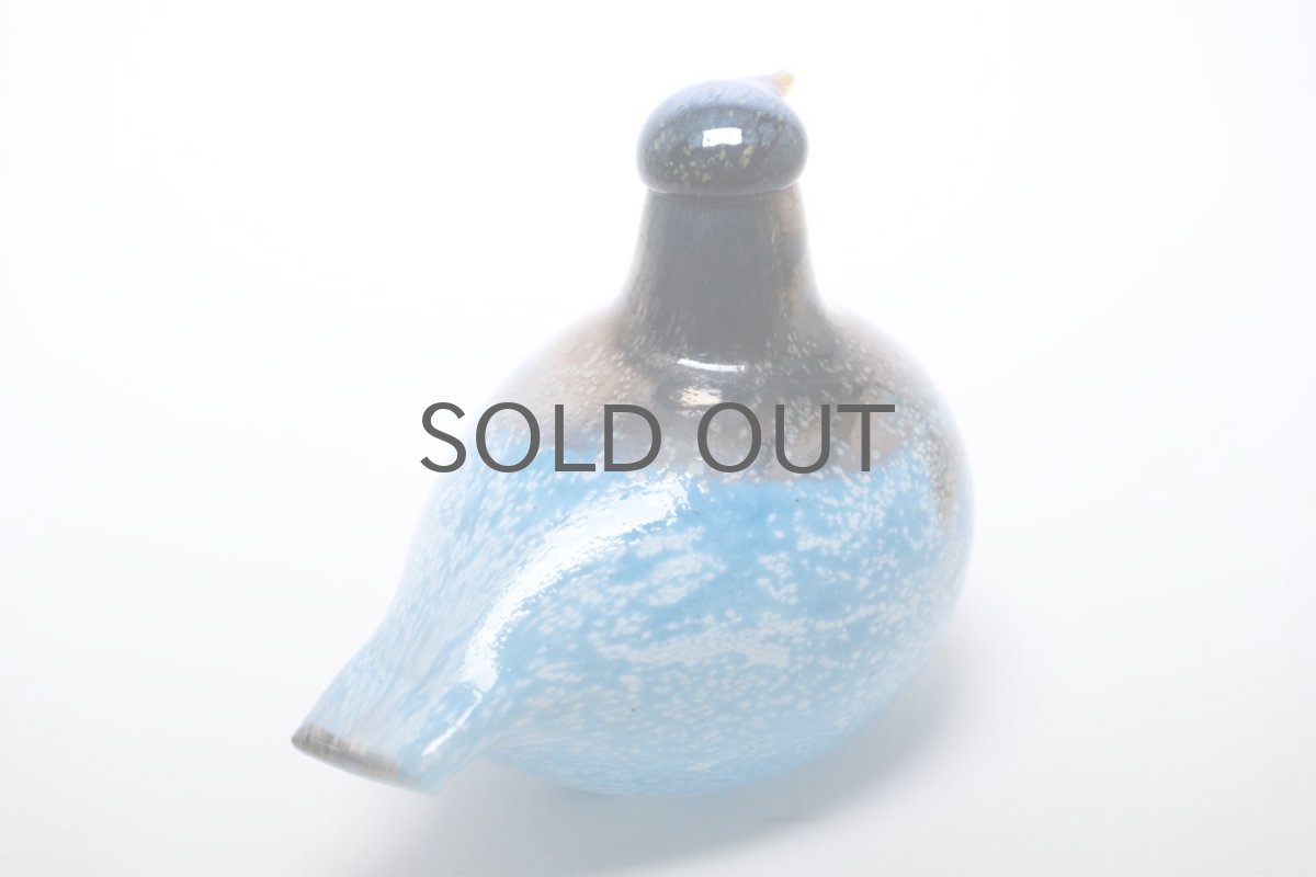 画像2: 北欧アートガラス/ビンテージガラス/Oiva Toikka/オイバ・トイッカ/iittala/イッタラ/Birds/バード/postipankki/ Riekko/Willow grouse/1989年/ブルー (2)