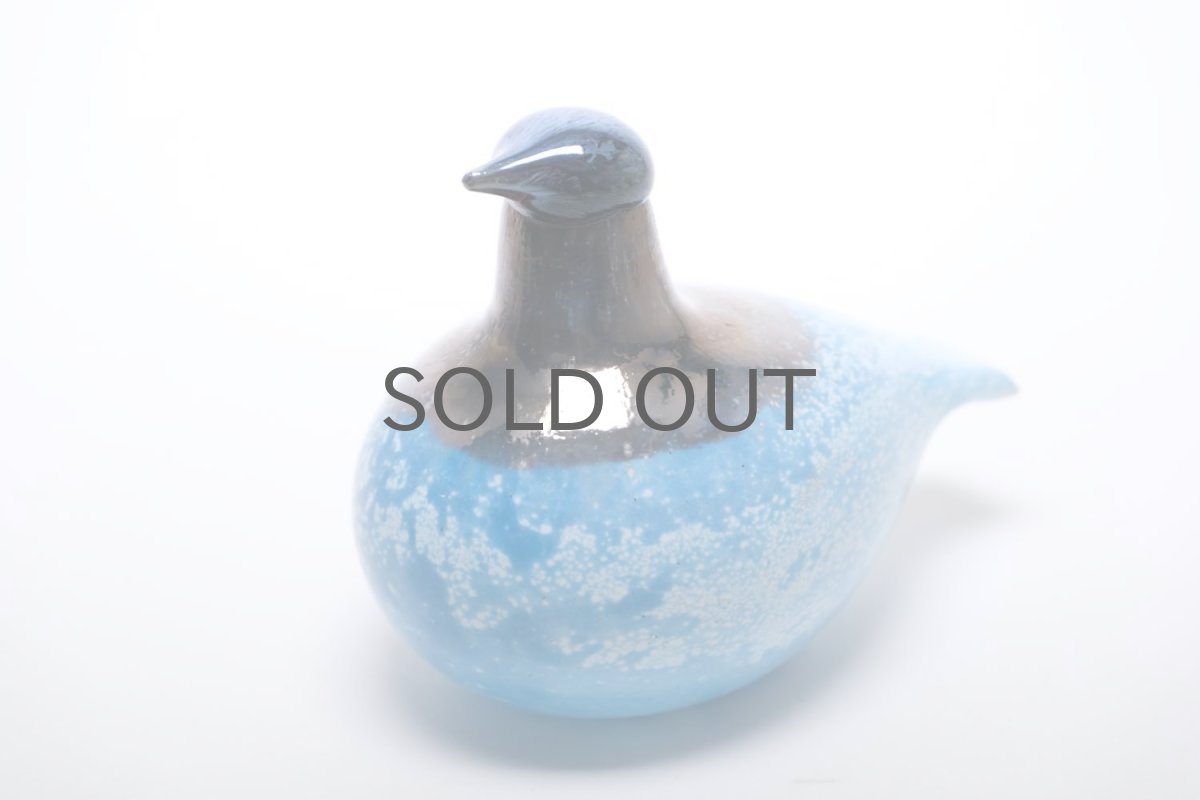 画像3: 北欧アートガラス/ビンテージガラス/Oiva Toikka/オイバ・トイッカ/iittala/イッタラ/Birds/バード/postipankki/ Riekko/Willow grouse/1989年/ブルー (3)