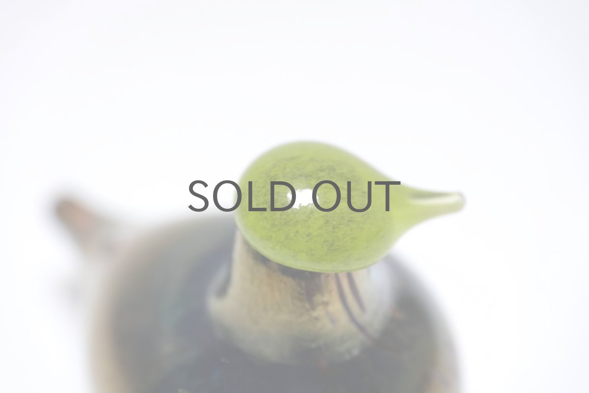 画像4: 北欧アートガラス/ビンテージガラス/Oiva Toikka/オイバ・トイッカ/イッタラ/Birds/バード/ラスターボディ/若草カラーヘッド (4)