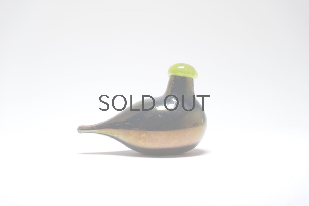 画像3: 北欧アートガラス/ビンテージガラス/Oiva Toikka/オイバ・トイッカ/イッタラ/Birds/バード/ラスターボディ/若草カラーヘッド (3)