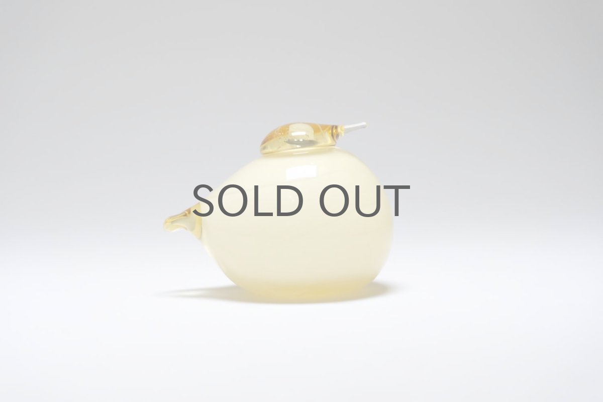 画像4: 北欧アートガラス/NUUTAJARVI /ヌータヤルヴィ/Oiva Toikka/オイバトイッカ/Birds/バード/kuukunen/Puffball/パフボール/イエロー/セカンド (4)