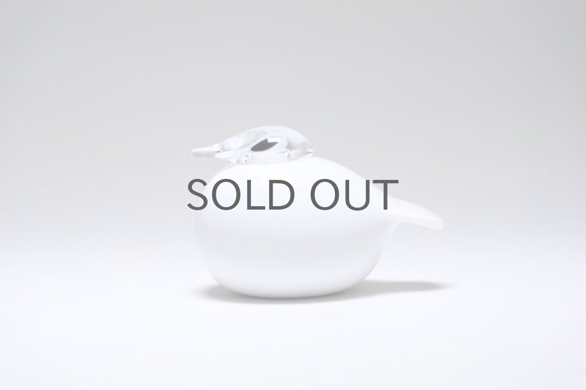 画像1: 北欧アートガラス/ビンテージガラス/Oiva Toikka/オイバ・トイッカ/iittala/イッタラ/Birds/バード/kuukunen/Puffball/パフボール/ホワイト (1)