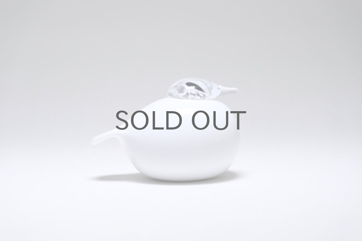 画像3: 北欧アートガラス/ビンテージガラス/Oiva Toikka/オイバ・トイッカ/iittala/イッタラ/Birds/バード/kuukunen/Puffball/パフボール/ホワイト (3)