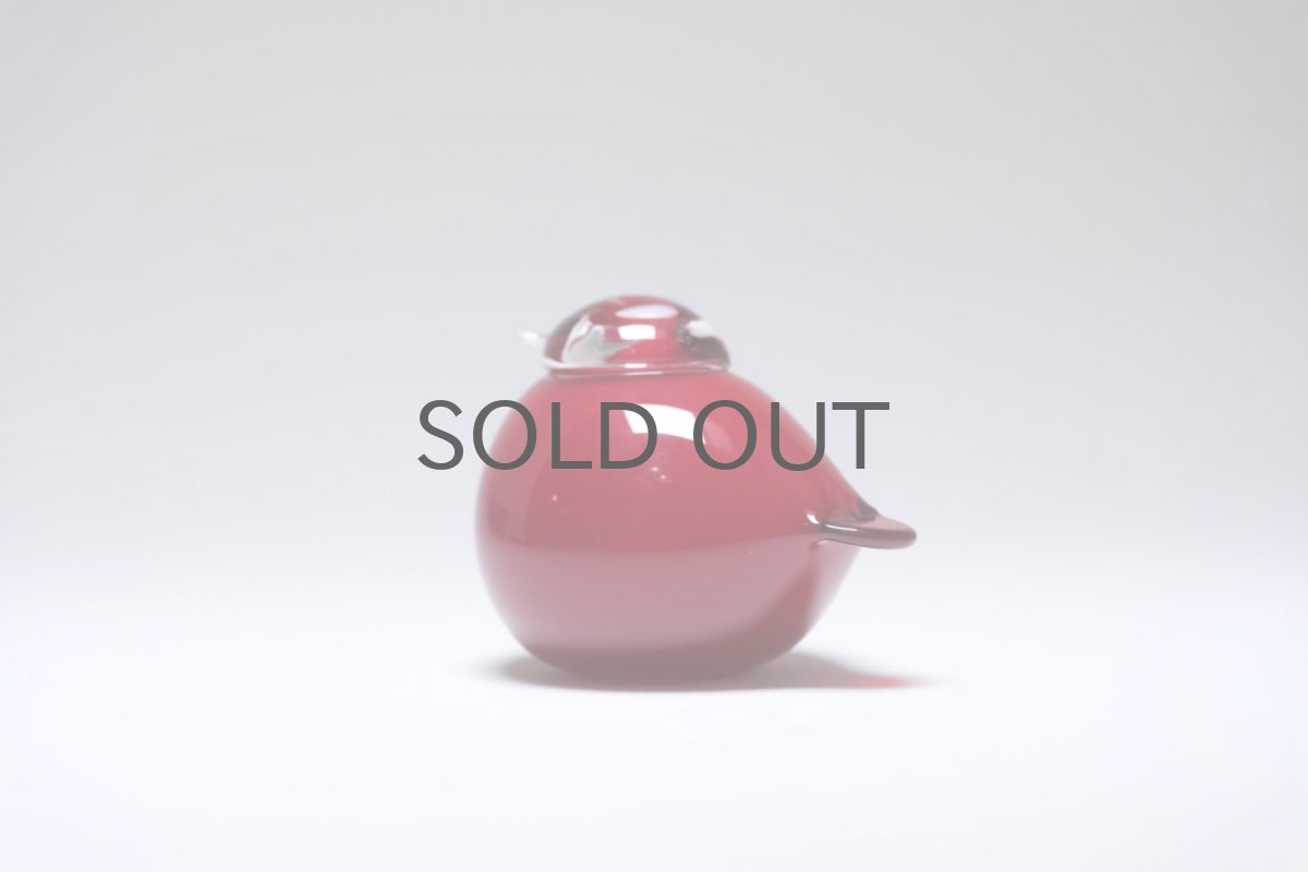 画像2: 北欧アートガラス/ビンテージガラス/Oiva Toikka/オイバ・トイッカ/Nuutajarvi/ヌータヤルヴィ/Birds/バード/kuukunen/Puffball/パフボール/レッド (2)