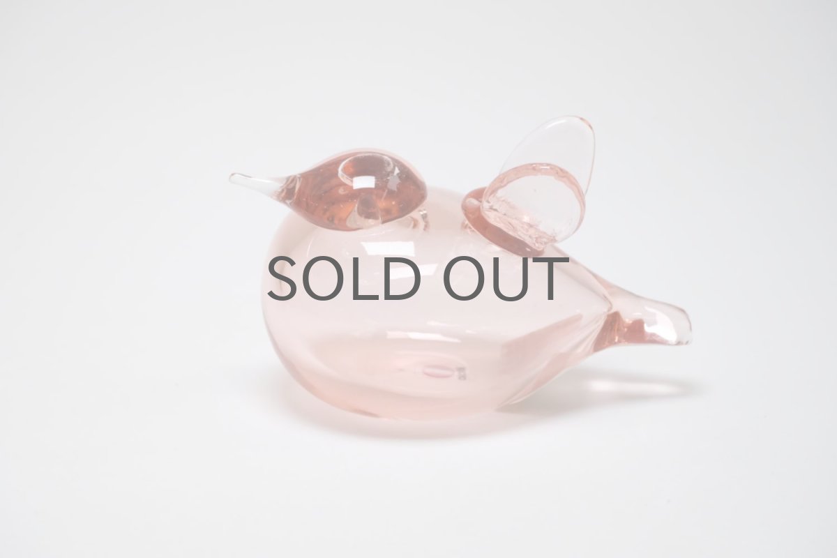 画像1: 北欧アートガラス/ビンテージガラス/Oiva Toikka/オイバトイッカ//iittala/イッタラ/Birds/バード/Baby Birad/サーモンピンク/2021 (1)