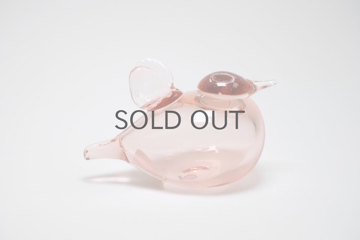 画像2: 北欧アートガラス/ビンテージガラス/Oiva Toikka/オイバトイッカ//iittala/イッタラ/Birds/バード/Baby Birad/サーモンピンク/2021 (2)
