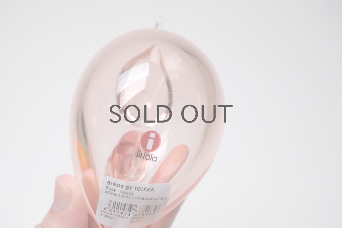 画像4: 北欧アートガラス/ビンテージガラス/Oiva Toikka/オイバトイッカ//iittala/イッタラ/Birds/バード/Baby Birad/サーモンピンク/2021 (4)