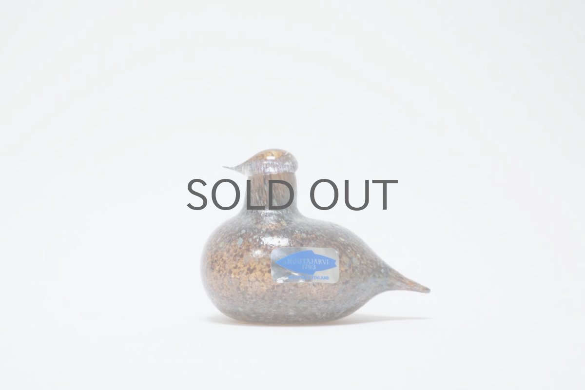 画像1: 北欧アートガラス/iittala/イッタラバード/Oiva Toikka/オイバトイッカ/Hippiainen/ヒッピアイネン/Golden-Crested Kinglet/ダークボディ/No.1 (1)