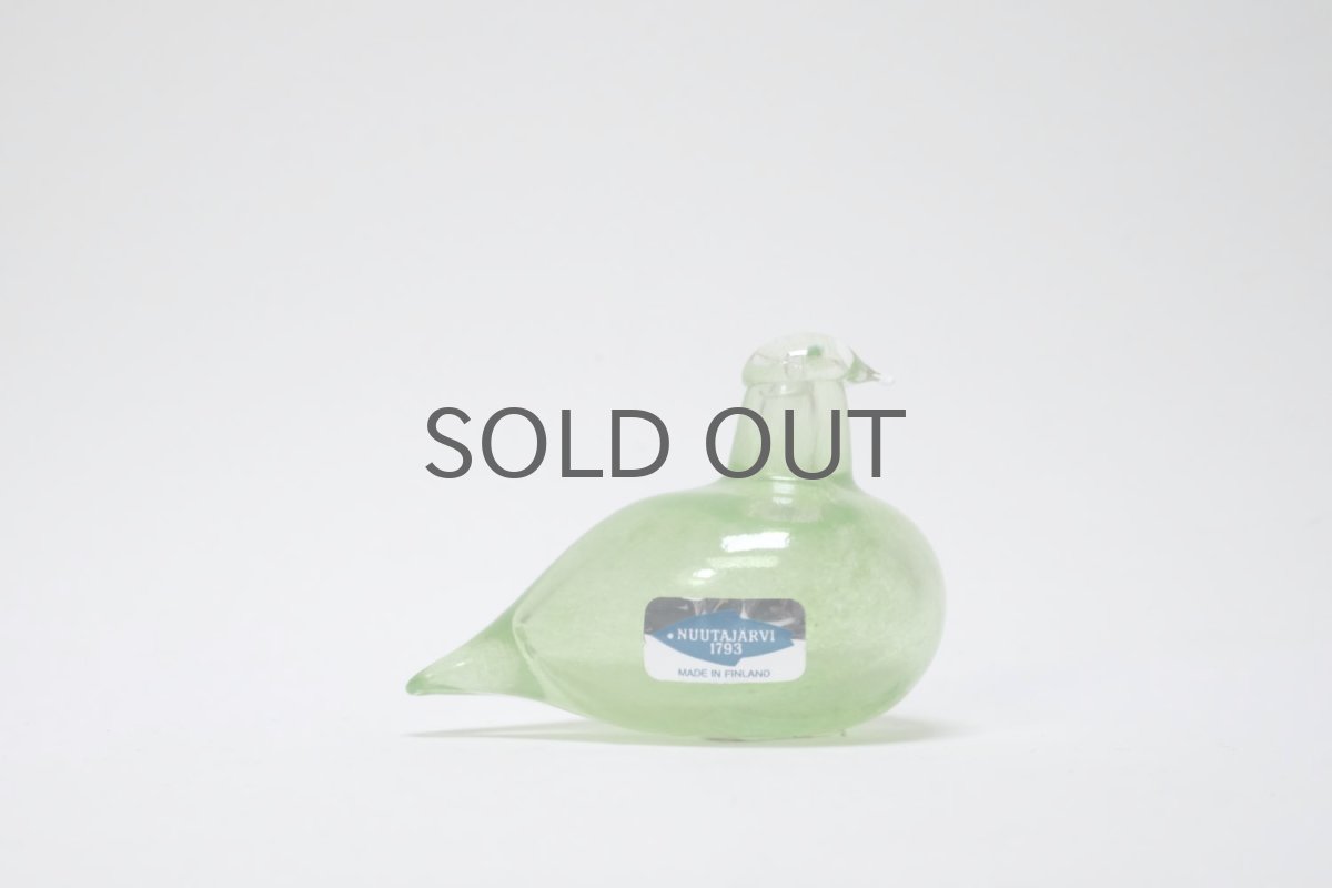 画像2: 北欧アートガラス/iittala/イッタラバード/Oiva Toikka/オイバトイッカ/Hippiainen/ヒッピアイネン/Golden-Crested Kinglet/ライムグリーン (2)