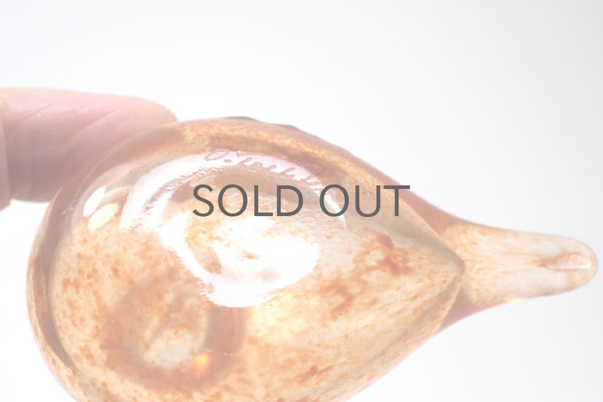 画像4: 北欧アートガラス/iittala/イッタラバード/Oiva Toikka/オイバトイッカ/Hippiainen/ヒッピアイネン/Golden-Crested Kinglet/オレンジ (4)