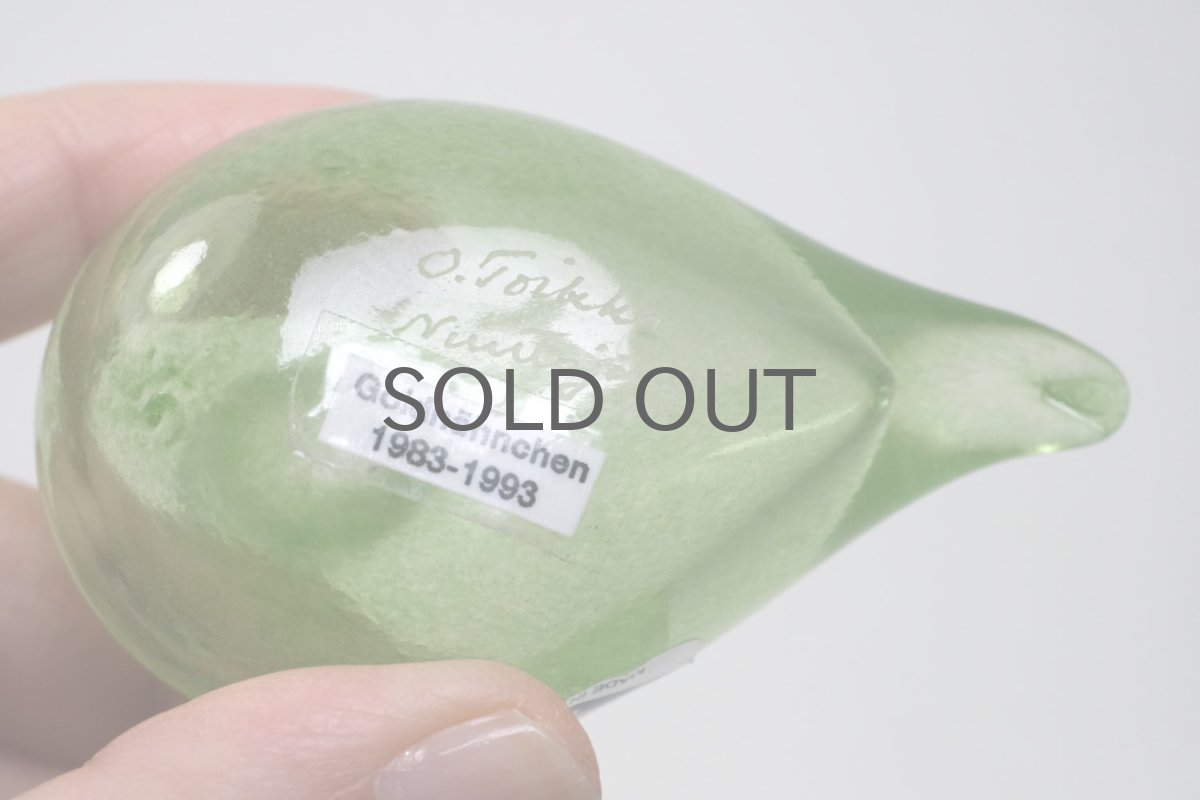 画像4: 北欧アートガラス/iittala/イッタラバード/Oiva Toikka/オイバトイッカ/Hippiainen/ヒッピアイネン/Golden-Crested Kinglet/ライムグリーン (4)
