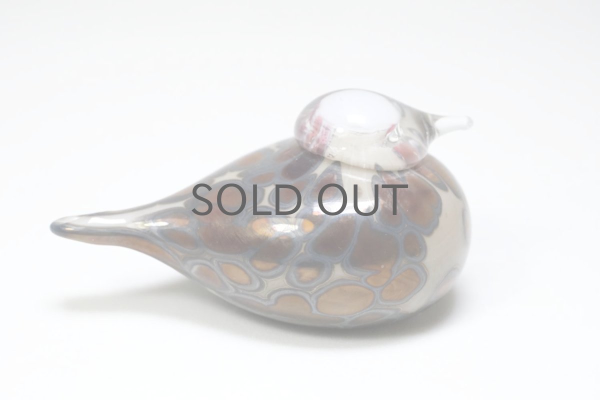 画像3: 北欧アートガラス/Oiva Toikka/オイバトイッカ/Pikku Hippi/ピックヒッピ/ベージュ×ブラウン斑点/No.1 (3)