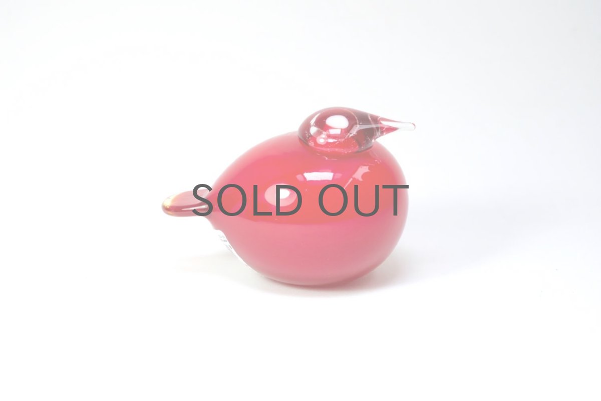 画像2: 北欧アートガラス/ビンテージガラス/Oiva Toikka/オイバ・トイッカ/Nuutajarvi/ヌータヤルヴィ/Birds/バード/kuukunen/Puffball/パフボール/レッド (2)