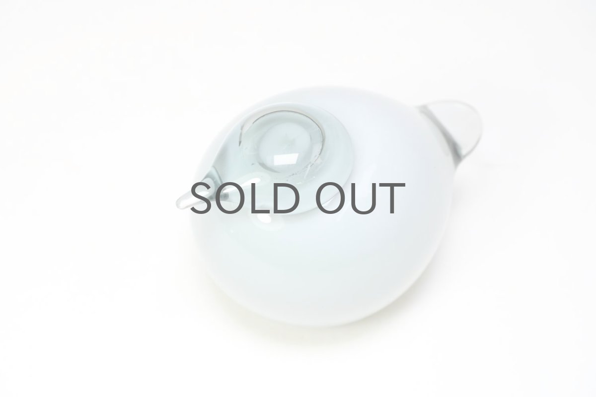 画像3: 北欧アートガラス/ビンテージガラス/Oiva Toikka/オイバ・トイッカ/Nuutajarvi/ヌータヤルヴィ/Birds/バード/kuukunen/Puffball/パフボール/グレー (3)