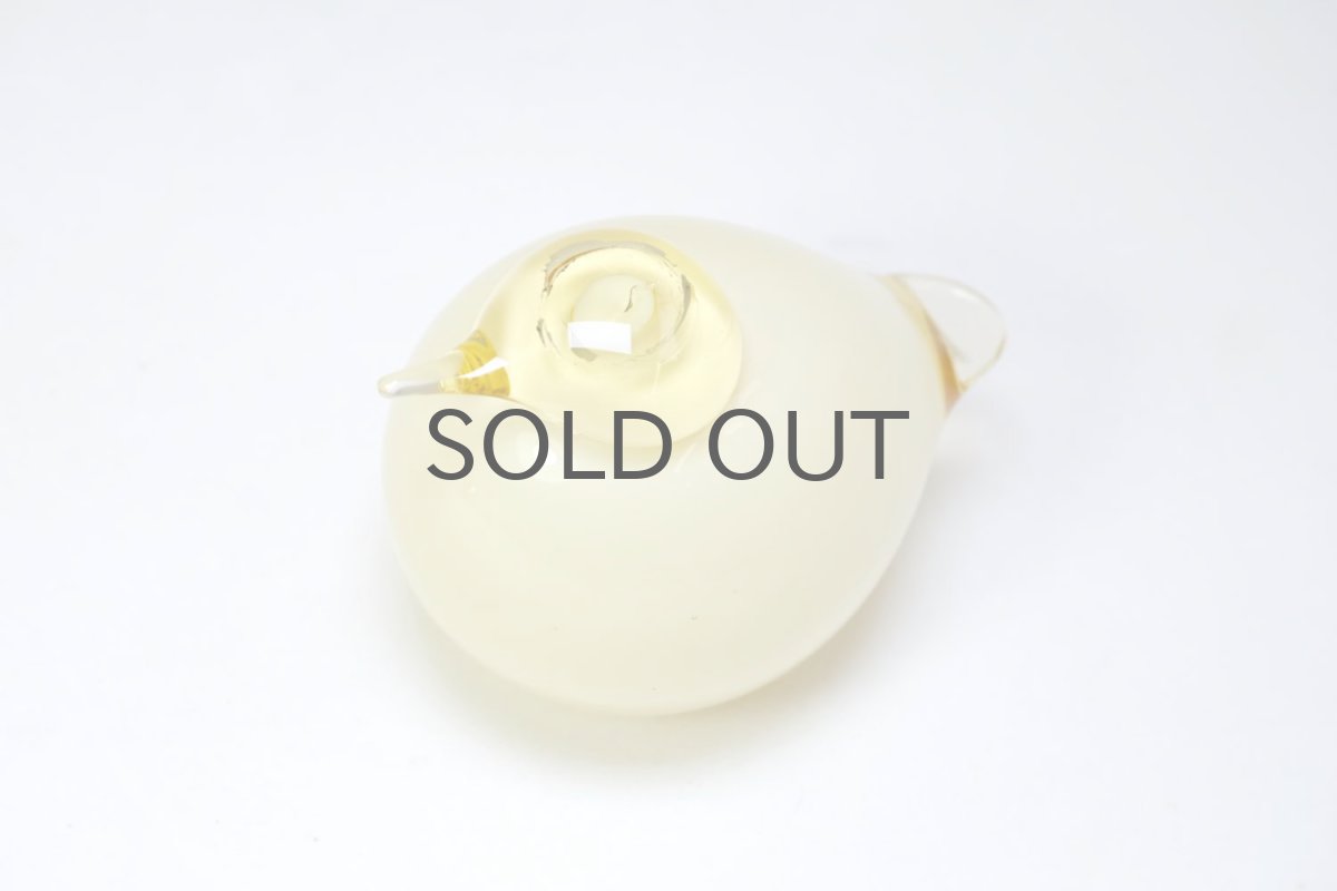 画像3: 北欧アートガラス/ビンテージガラス/Oiva Toikka/オイバ・トイッカ/Nuutajarvi/ヌータヤルヴィ/Birds/バード/kuukunen/Puffball/パフボール/イエロー (3)