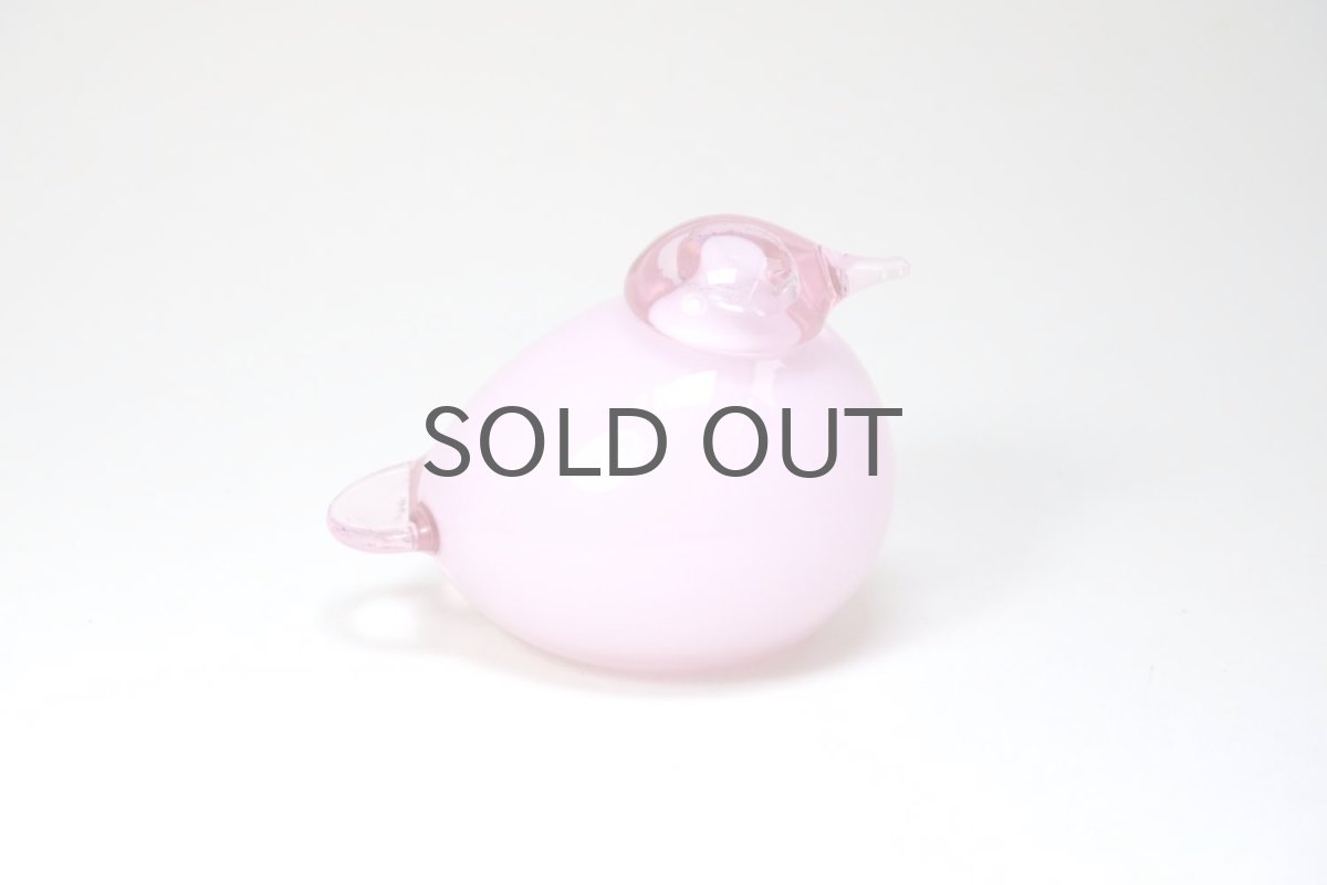 画像2: 北欧アートガラス/ビンテージガラス/Oiva Toikka/オイバ・トイッカ/Nuutajarvi/ヌータヤルヴィ/Birds/バード/kuukunen/Puffball/パフボール/ピンク (2)