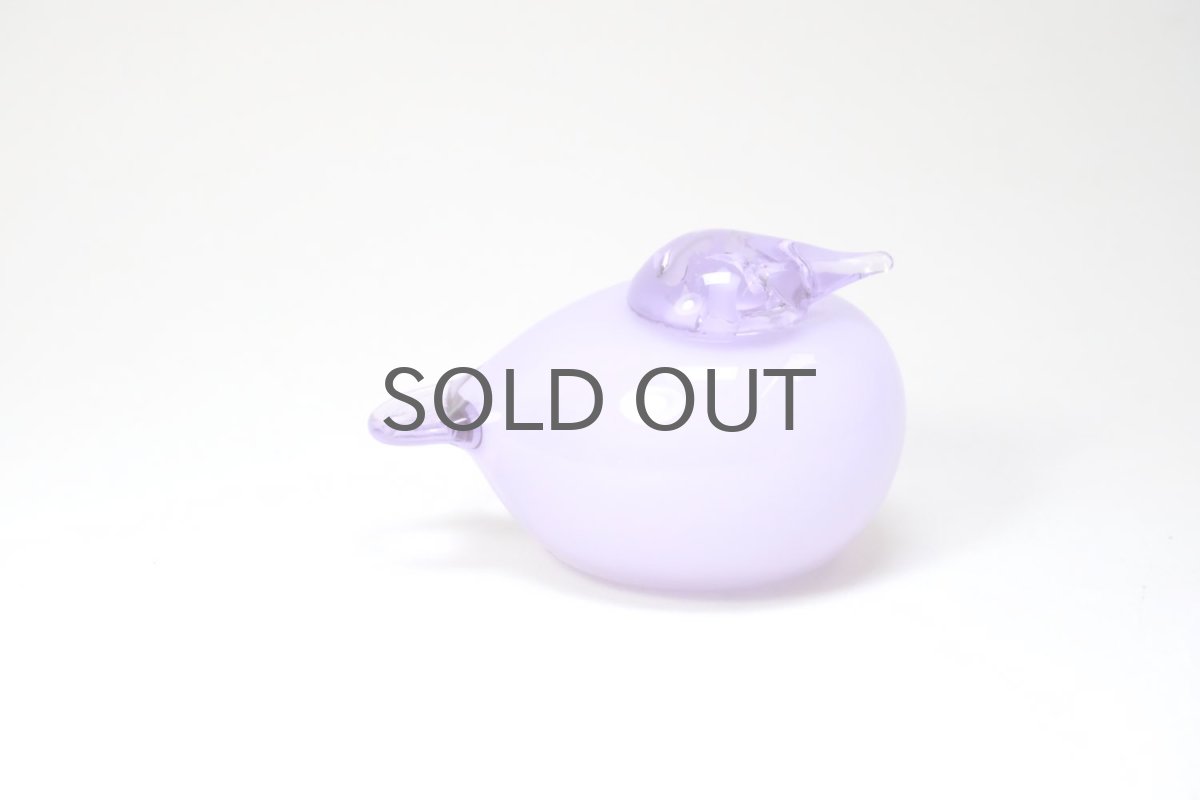 画像2: 北欧アートガラス/ビンテージガラス/Oiva Toikka/オイバ・トイッカ/Nuutajarvi/ヌータヤルヴィ/Birds/バード/kuukunen/Puffball/パフボール/ライラック (2)