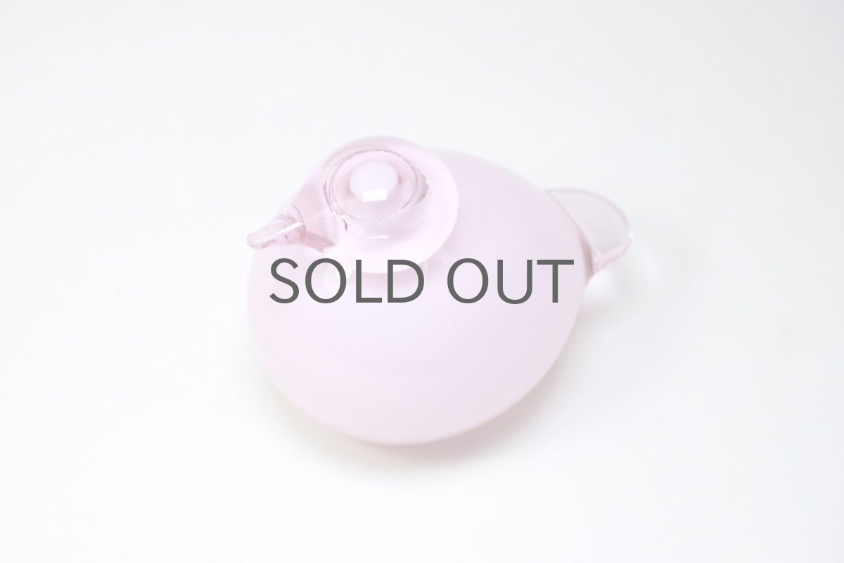 画像3: 北欧アートガラス/ビンテージガラス/Oiva Toikka/オイバ・トイッカ/Nuutajarvi/ヌータヤルヴィ/Birds/バード/kuukunen/Puffball/パフボール/ピンク (3)