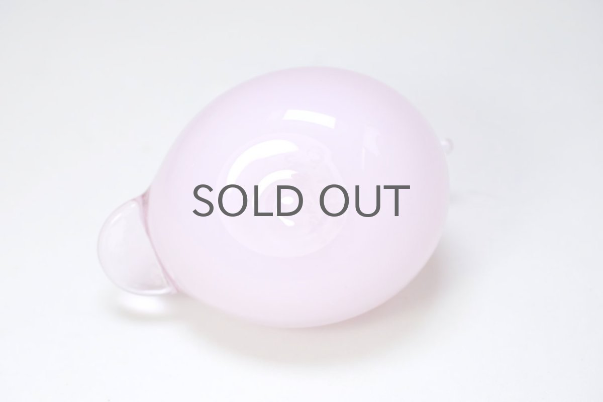 画像4: 北欧アートガラス/ビンテージガラス/Oiva Toikka/オイバ・トイッカ/Nuutajarvi/ヌータヤルヴィ/Birds/バード/kuukunen/Puffball/パフボール/ピンク (4)