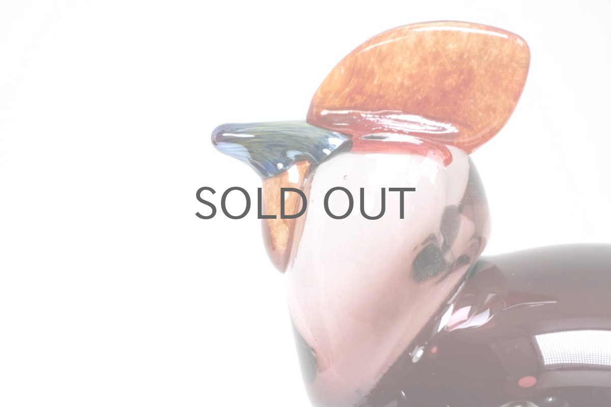 画像3: 北欧アートガラス/ビンテージガラス/Oiva Toikka/オイバ・トイッカ/Nuutajarvi/ヌータヤルヴィ/Birds/バード/Kukko/Rooster/ルースター/1998年 (3)